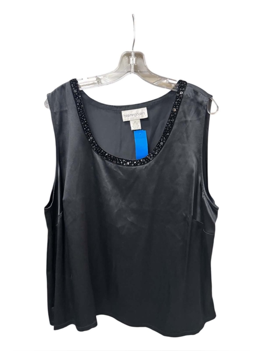 Bloomingdale's Black Beaded Scoop Neck Camisole Size 3X